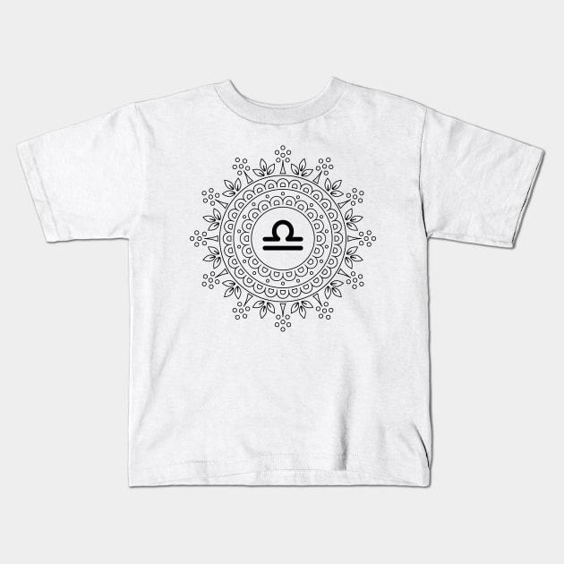 Zodiac sign - libra Kids T-Shirt by Florin Tenica